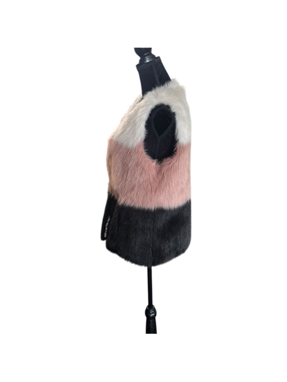 Marc New York Andrew Marc color block faux fur bohemian Y2K hippie vest medium - Picture 4 of 11